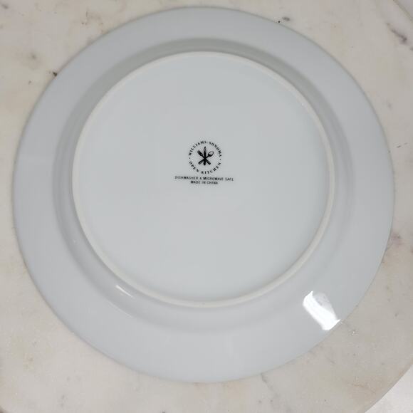 Williams Sonoma Open Kitchen Plate 9" Blue Gold Rim Salad Dinnerware - Picture 4 of 15